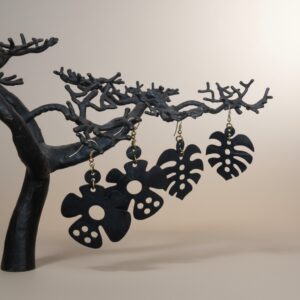 Boucles doreilles Trèfle Fougère (Embellisseur de produit)